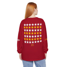 Load image into Gallery viewer, VINTAGE STARS AND STRIPES LONG SLEEVE (UNISEX) GOLD AND WHITE INK