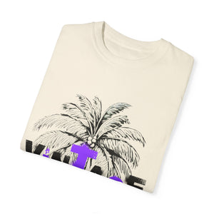 VINTAGE PALM TREE BLACK AND PURPLE