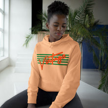 Load image into Gallery viewer, VINTAGE STARS AND STRIPES ORANGE AND LIME UNISEX HOODIE