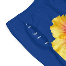 Load image into Gallery viewer, VINTAGE (WELCOME TO BOTANY 101 YELLOW FLOWER) ON BLUE SHORTS
