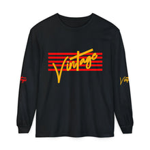 Load image into Gallery viewer, VINTAGE STARS AND STRIPES LONG SLEEVE (UNISEX) RED AND GOLD INK
