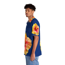 Load image into Gallery viewer, VINTAGE NEW HAWAIIAN (WELCOME TO BOTANY 101 YELLOW FLOWER) ON BLUE