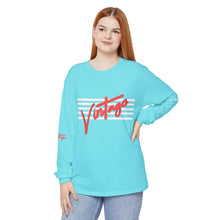 Load image into Gallery viewer, VINTAGE STARS AND STRIPES LONG SLEEVE (UNISEX) INFERRED AND WHITE INK