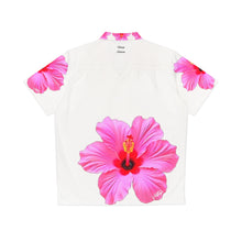 Load image into Gallery viewer, VINTAGE NEW HAWAIIAN (WELCOME TO BOTANY 101 PINK FLOWER) ON WHITE