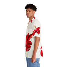 Load image into Gallery viewer, VINTAGE NEW HAWAIIAN (WELCOME TO BOTANY 101 RED FLOWER) ON WHITE