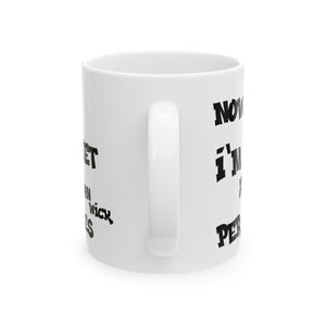 TEES BY SUPA DOG PERSON (WHITE) Ceramic Mug, (11 oz.)