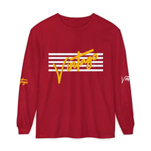 Load image into Gallery viewer, VINTAGE STARS AND STRIPES LONG SLEEVE (UNISEX) GOLD AND WHITE INK