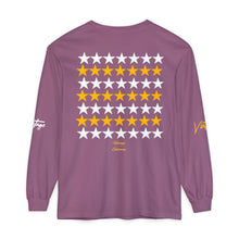 Load image into Gallery viewer, VINTAGE STARS AND STRIPES LONG SLEEVE (UNISEX) GOLD AND WHITE INK