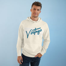 Load image into Gallery viewer, VINTAGE STARS AND STRIPES UNISEX HOODIE (WHITE AND TEAL)