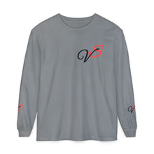 Load image into Gallery viewer, VINTAGE STAY P&amp;C LONG SLEEVE TEE BLACK AND INFERED (UNISEX)