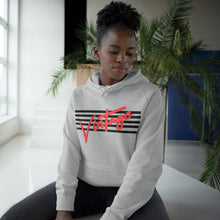 Load image into Gallery viewer, VINTAGE STARS AND STRIPES UNISEX HOODIE (BLACK AND ROSE RED)