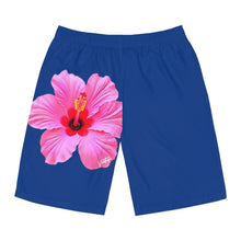 Load image into Gallery viewer, VINTAGE (WELCOME TO BOTANY 101 PINK FLOWER) ON BLUE SHORTS
