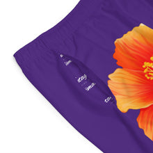 Load image into Gallery viewer, VINTAGE (WELCOME TO BOTANY 101 ORANGE FLOWER) ON PURPLE SHORTS