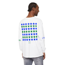 Load image into Gallery viewer, VINTAGE STARS AND STRIPES LONG SLEEVE (UNISEX) ROYAL AND GREEN INK
