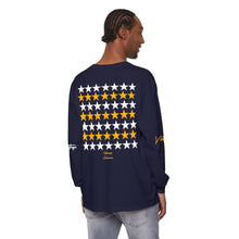 Load image into Gallery viewer, VINTAGE STARS AND STRIPES LONG SLEEVE (UNISEX) GOLD AND WHITE INK