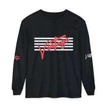 Load image into Gallery viewer, VINTAGE STARS AND STRIPES LONG SLEEVE (UNISEX) INFERRED AND WHITE INK