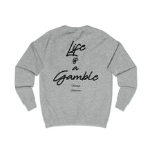 Load image into Gallery viewer, Vintage Life is a Gamble Unisex Sweatshirt - Black ink