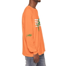 Load image into Gallery viewer, VINTAGE STARS AND STRIPES LONG SLEEVE (UNISEX) GREEN AND WHITE INK