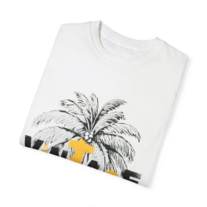 VINTAGE PALM TREE BLACK AND YELLOW