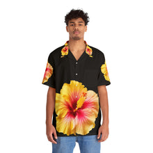 Load image into Gallery viewer, VINTAGE NEW HAWAIIAN (WELCOME TO BOTANY 101 YELLOW FLOWER) ON BLACK