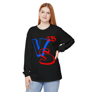 VINTAGE WILD STYLE ROYAL BLUE AND BRIGHT RED LONG SLEEVE