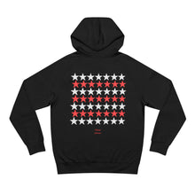 Load image into Gallery viewer, VINTAGE STARS AND STRIPES UNISEX HOODIES (WHITE AND ROSE RED)