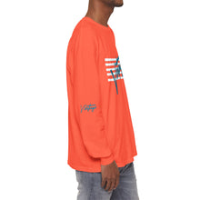 Load image into Gallery viewer, VINTAGE STARS AND STRIPES LONG SLEEVE (UNISEX) TEAL AND WHITE INK