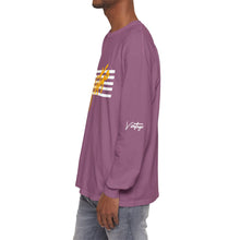 Load image into Gallery viewer, VINTAGE STARS AND STRIPES LONG SLEEVE (UNISEX) GOLD AND WHITE INK