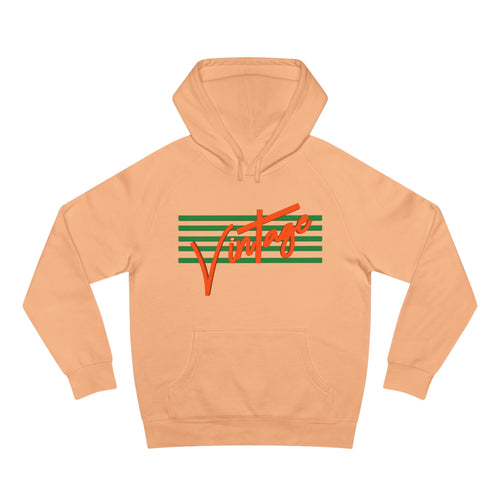 VINTAGE STARS AND STRIPES ORANGE AND LIME UNISEX HOODIE