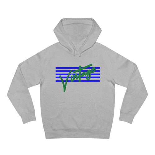 VINTAGE STARS AND STRIPES GREEN AND BLUE (UNISEX) HOODIE