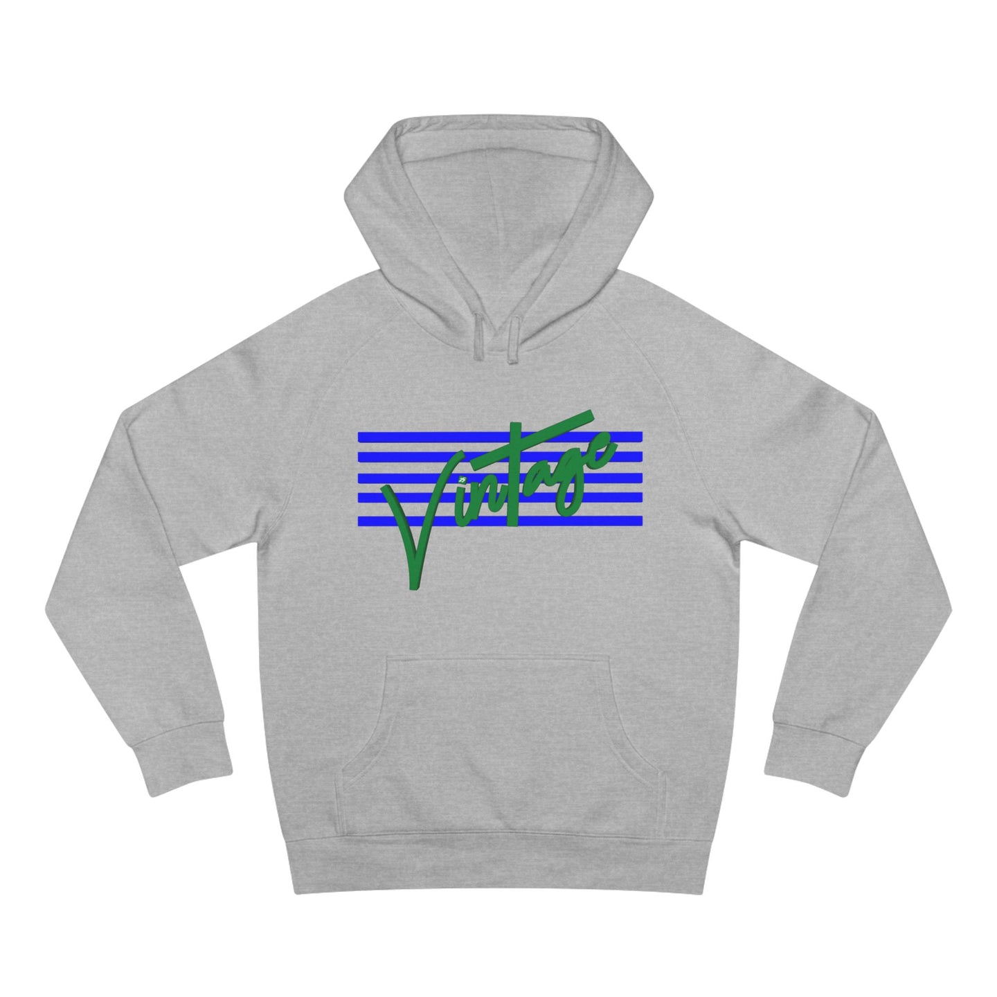 VINTAGE STARS AND STRIPES GREEN AND BLUE (UNISEX) HOODIE