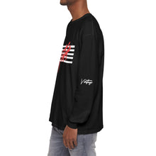 Load image into Gallery viewer, VINTAGE STARS AND STRIPES LONG SLEEVE (UNISEX) INFERRED AND WHITE INK