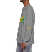 Load image into Gallery viewer, VINTAGE STARS AND STRIPES LONG SLEEVE (UNISEX) GREEN AND GOLD INK