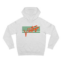 Load image into Gallery viewer, VINTAGE STARS AND STRIPES ORANGE AND LIME UNISEX HOODIE