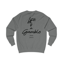 Load image into Gallery viewer, Vintage Life is a Gamble Unisex Sweatshirt - Black ink