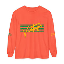 Load image into Gallery viewer, VINTAGE STARS AND STRIPES LONG SLEEVE (UNISEX) GREEN AND GOLD INK
