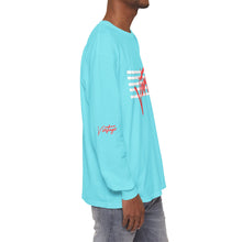 Load image into Gallery viewer, VINTAGE STARS AND STRIPES LONG SLEEVE (UNISEX) INFERRED AND WHITE INK