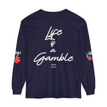 Load image into Gallery viewer, VINTAGE LIFE IS A GAMBLE (UNISEX) WHITE INK