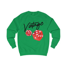 Load image into Gallery viewer, Vintage Life is a Gamble Unisex Sweatshirt - Black ink
