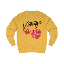 Load image into Gallery viewer, Vintage Life is a Gamble Unisex Sweatshirt - Black ink
