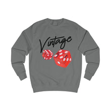 Load image into Gallery viewer, Vintage Life is a Gamble Unisex Sweatshirt - Black ink