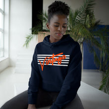 Load image into Gallery viewer, VINTAGE STARS AND STRIPES HOODIE (UNISEX) WHITE AND ORANGE