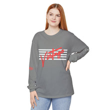 Load image into Gallery viewer, VINTAGE STARS AND STRIPES LONG SLEEVE (UNISEX) INFERRED AND WHITE INK