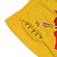 Load image into Gallery viewer, VINTAGE (WELCOME TO BOTANY 101 RED FLOWER) ON YELLOW SHORTS