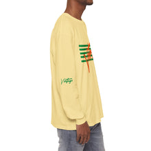 Load image into Gallery viewer, VINTAGE STARS AND STRIPES LONG SLEEVE (UNISEX) GREEN AND ORANGE INK