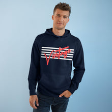 Load image into Gallery viewer, VINTAGE STARS AND STRIPES UNISEX HOODIES (WHITE AND ROSE RED)