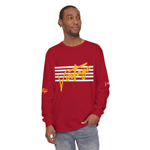 Load image into Gallery viewer, VINTAGE STARS AND STRIPES LONG SLEEVE (UNISEX) GOLD AND WHITE INK