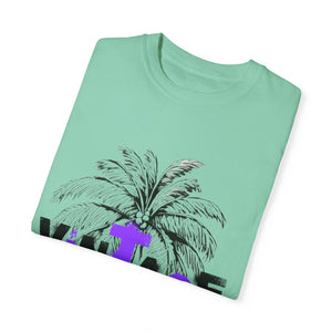 VINTAGE PALM TREE BLACK AND PURPLE