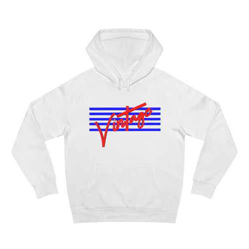 VINTAGE STARS AND STRIPES BLUE AND RED (UNISEX) HOODIE