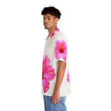 Load image into Gallery viewer, VINTAGE NEW HAWAIIAN (WELCOME TO BOTANY 101 PINK FLOWER) ON WHITE